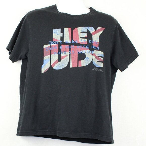 Vintage 90s Universal Language Hey Jude Beatles T-Shirt Mens L/XL - Picture 1 of 7